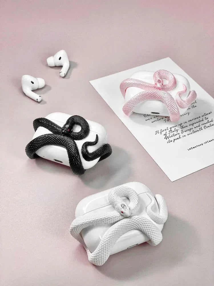 Luxury Snake Design AirPods Case – Bold Elegance