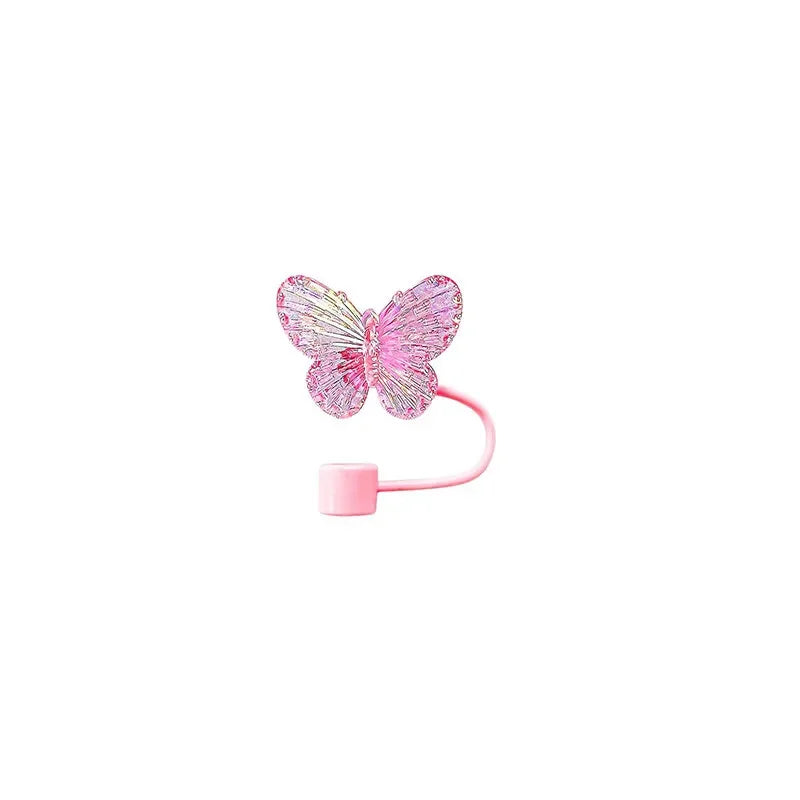 Colorful Butterfly Straw Cap Cover