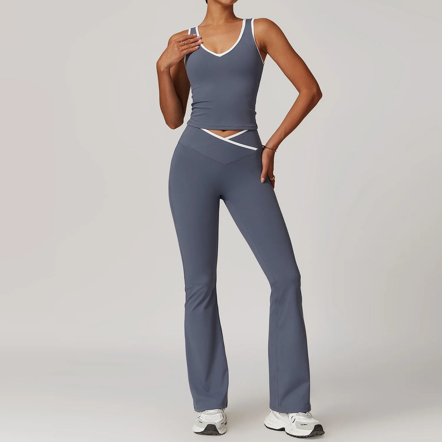 2PCS Women's Yoga Set – Long Pants or Shorts