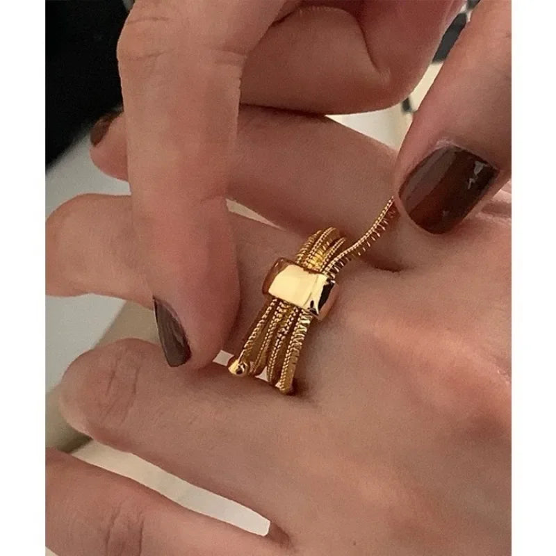Multi-Layer Wrap Ring – Gold or Silver Finish