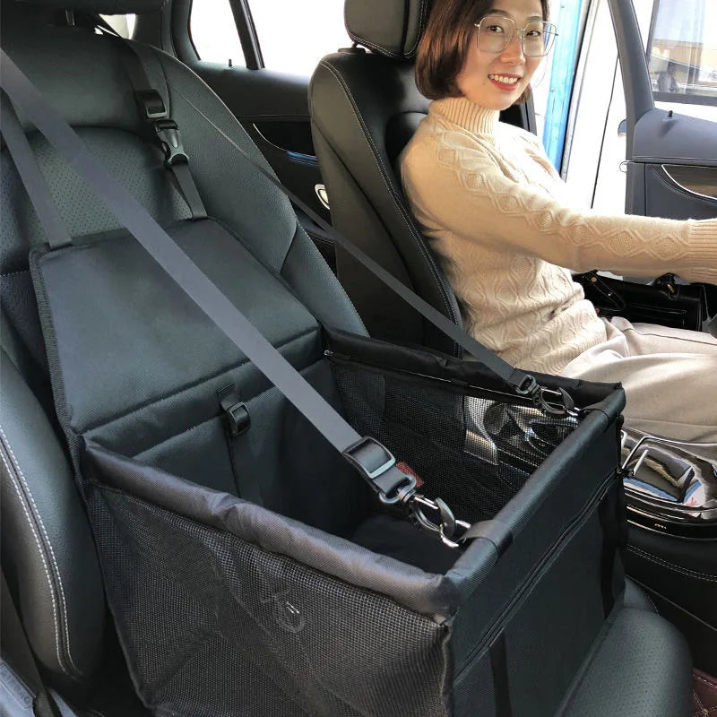 Folding Pet Car Seat – Safe & Comfy Travel for Pets
