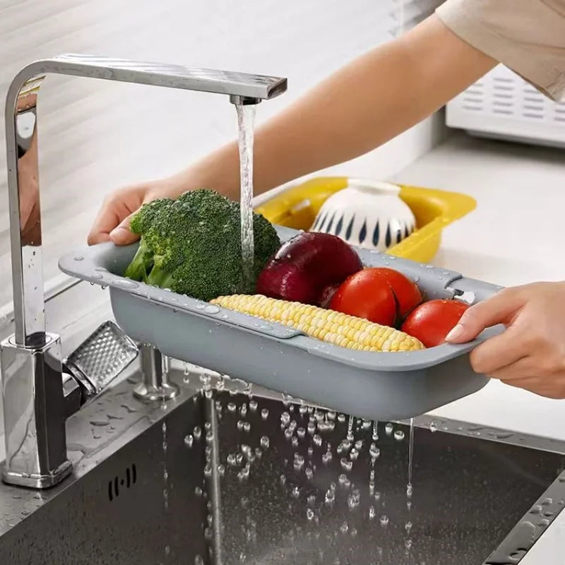 Adjustable Sink Basket & Drainer Organizer