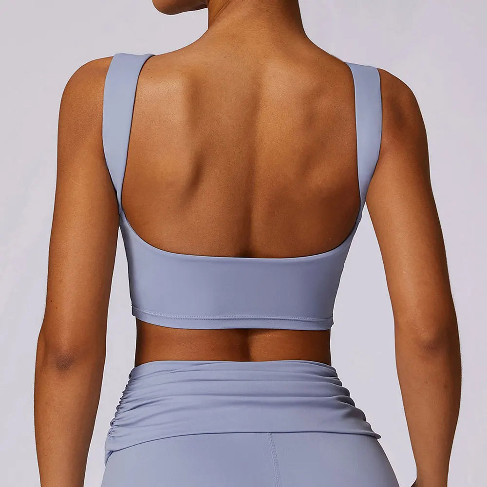 Push-Up Sports Crop Top for Women – Shockproof Support (Multi Colors)