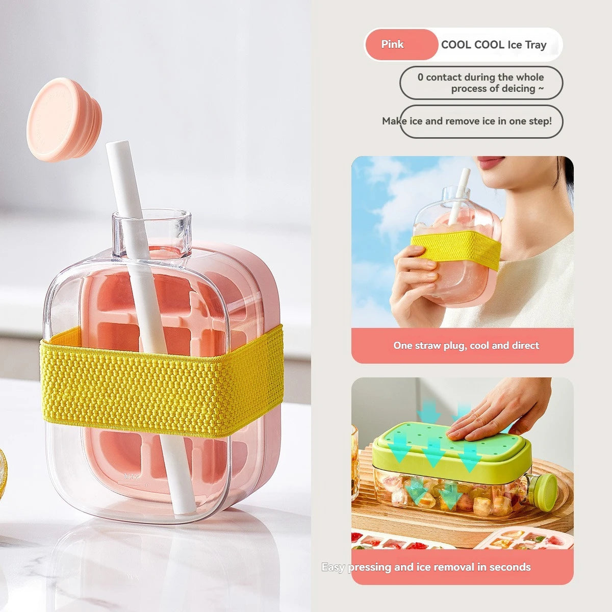 Fruit Infuser Juice Bottle with Strainer & Drinking Spout