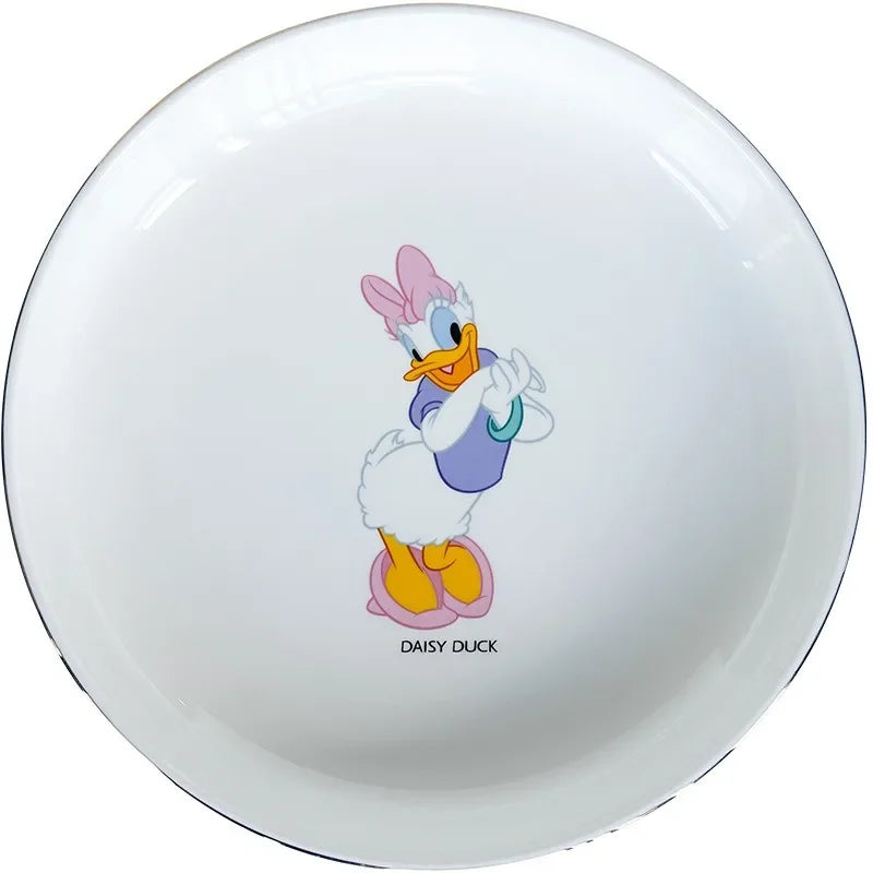 Disney Mickey Minnie Donald Ceramic Dinner Plate – High-Quality Cartoon Tableware