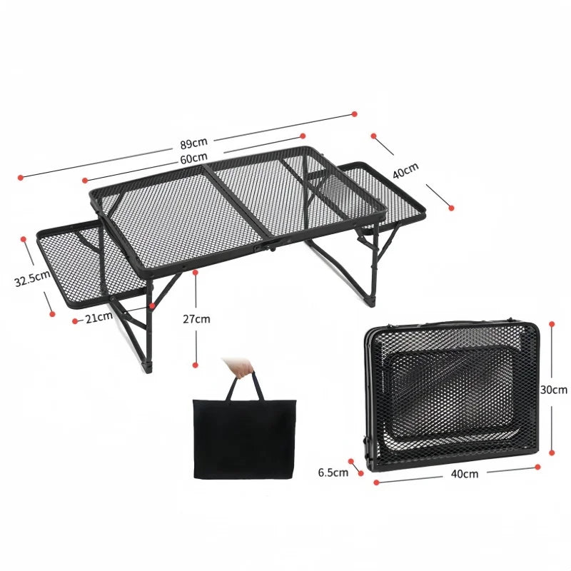 Portable Folding Camping Table – Lightweight Picnic & BBQ Mesh Table