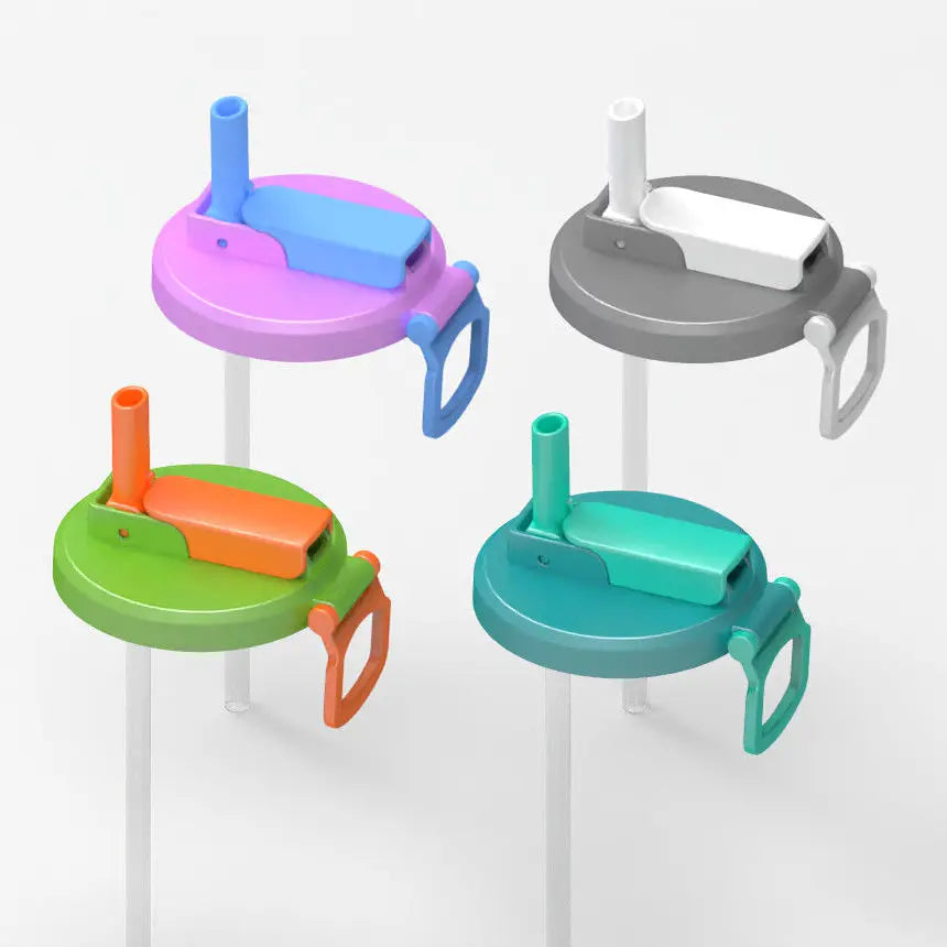 Reusable Soda Can Straw Lid – Leak-proof Cover with Built-in Straw