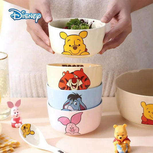 Disney Winnie the Pooh & Tigger Ceramic Bowl – Heat Resistant Cartoon Tableware