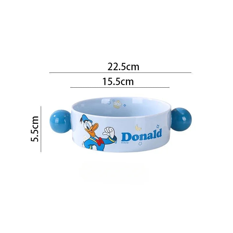 Disney Mickey Minnie Donald Daisy Ceramic Tableware Bowls & Plates Set
