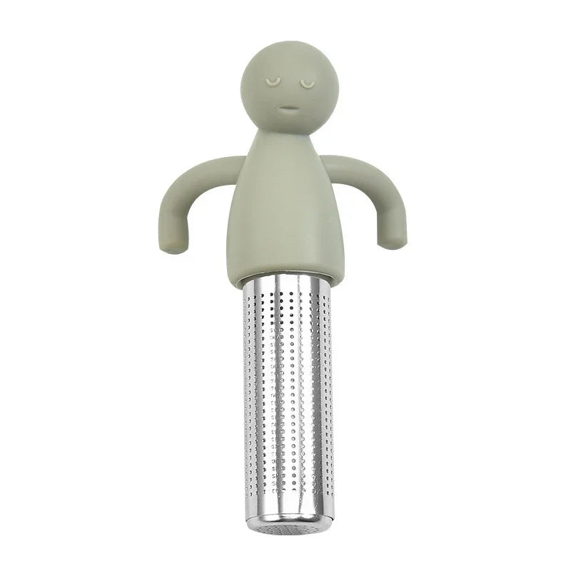 Funny Human-Shaped Tea Infuser – Silicone & Stainless Steel
