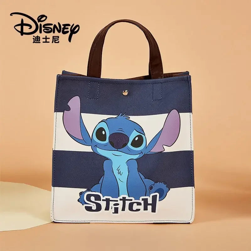 Disney Cartoon Tote Bag – Large Capacity Kawaii Stitch & Winnie the Pooh Canvas Bag