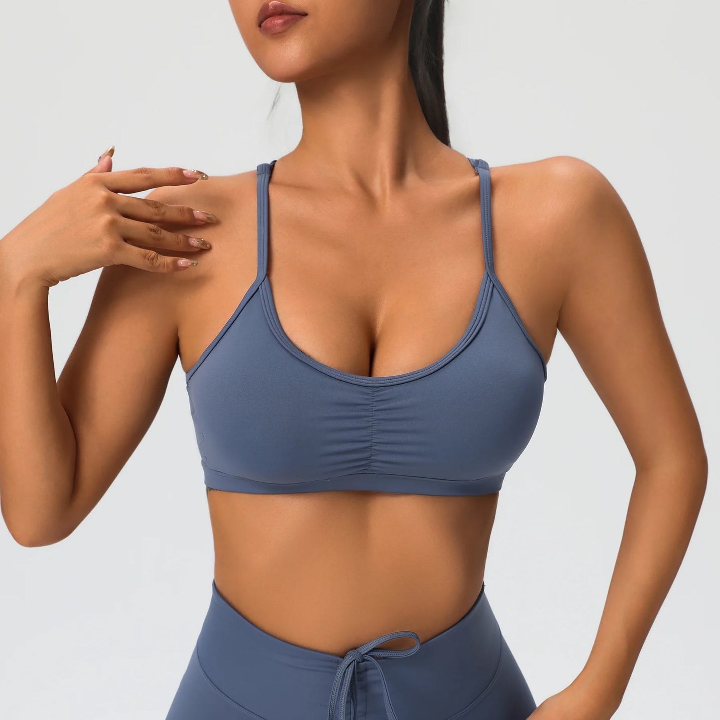 Women’s Cross Back Sports Bra – High Support Fitness Top for Yoga & Gym (Multi Colors)