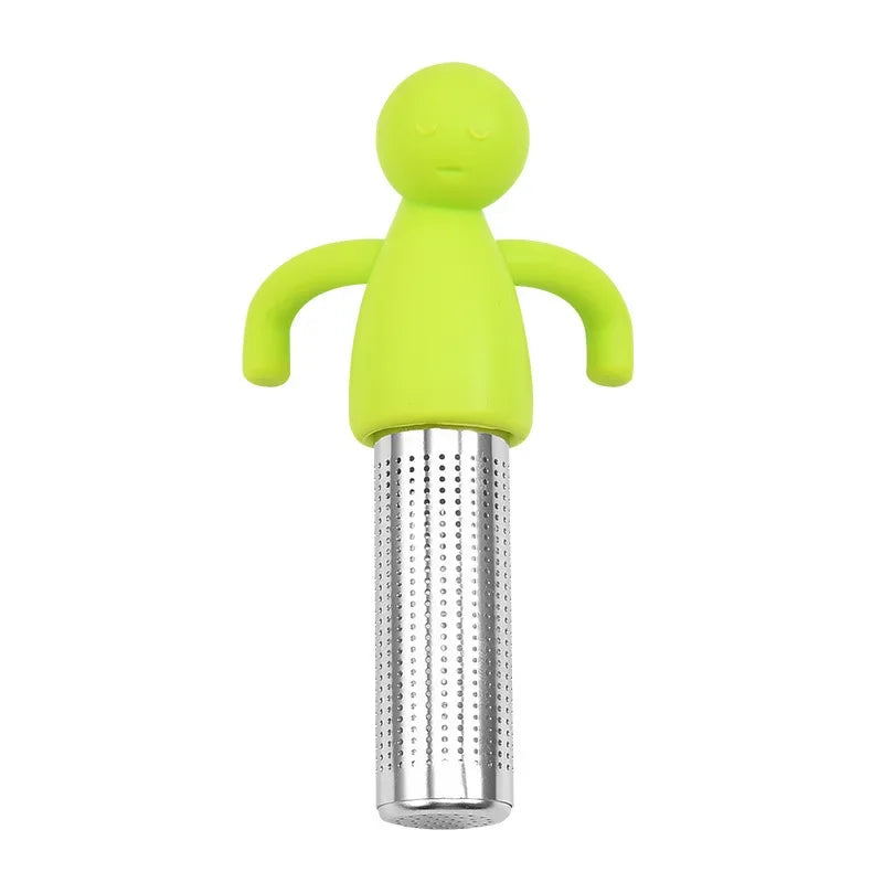 Funny Human-Shaped Tea Infuser – Silicone & Stainless Steel