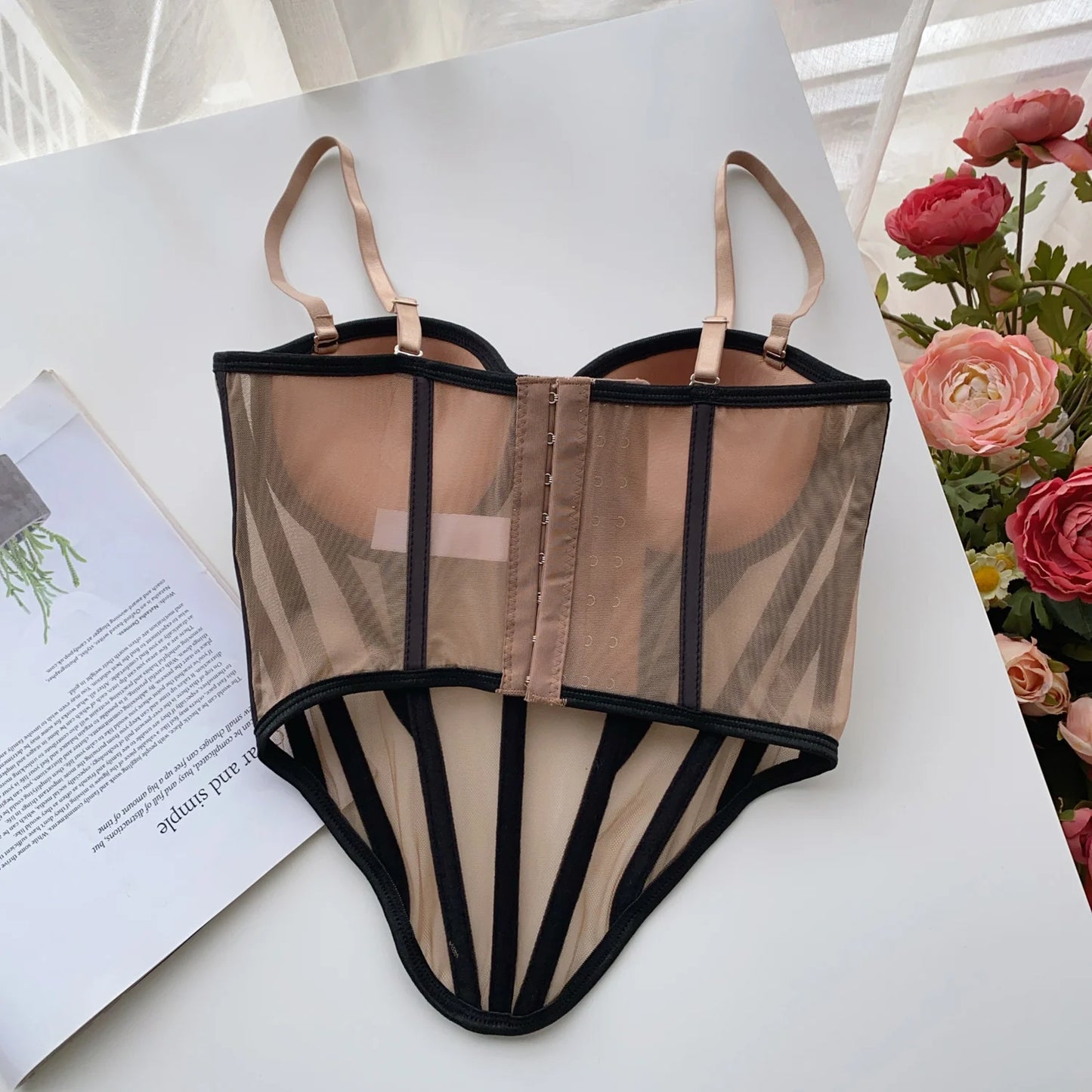 Sheer Strapless Corset Top – Slim Transparent Bustier Camisole