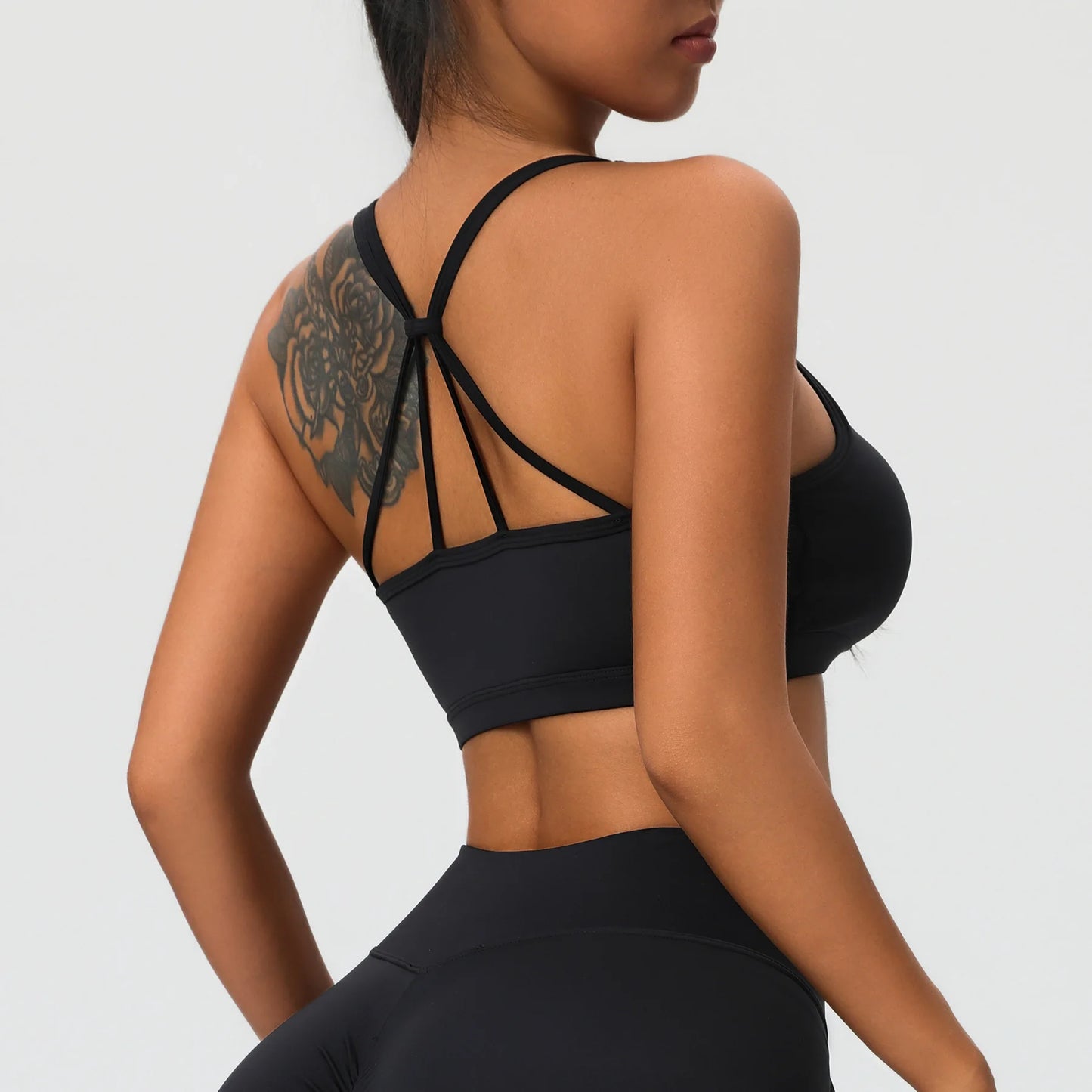 Women’s Cross Back Sports Bra – High Support Fitness Top for Yoga & Gym (Multi Colors)
