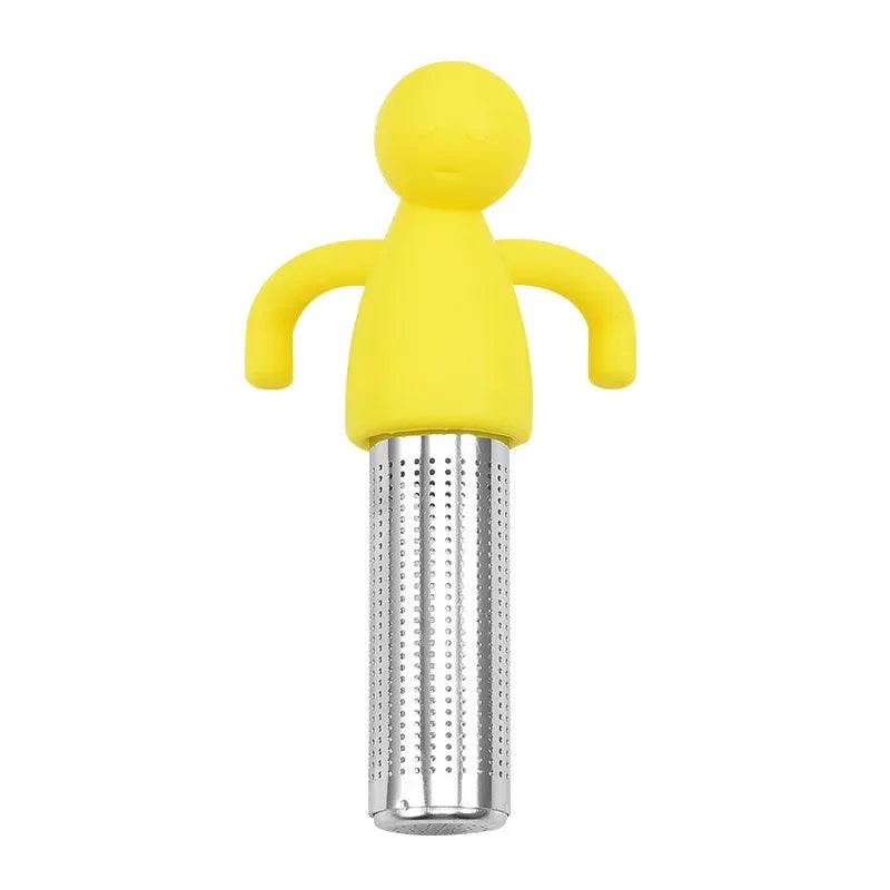Funny Human-Shaped Tea Infuser – Silicone & Stainless Steel