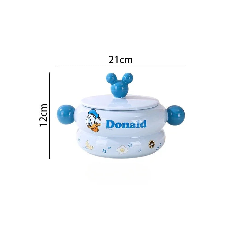 Disney Mickey Minnie Donald Daisy Ceramic Tableware Bowls & Plates Set