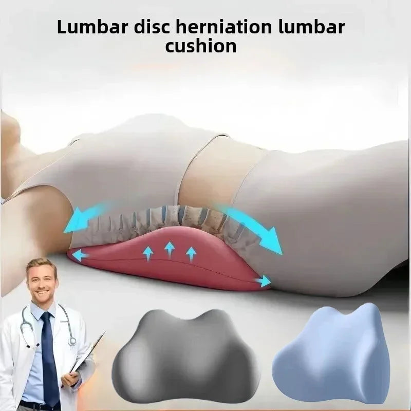Ergonomic Lumbar Support Sleep Pillow – Memory Foam Waist Cushion for Back Pain Relief