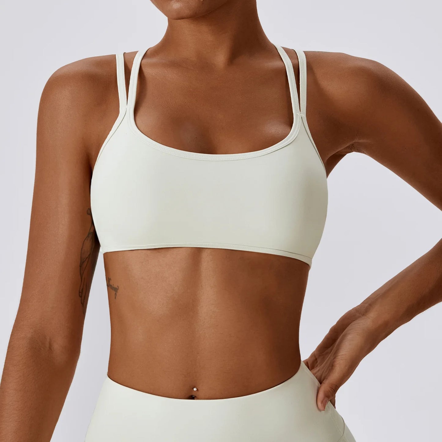 Cross Back Women’s Sports Bra – Medium Support Yoga & Workout Top (Multi Colors)