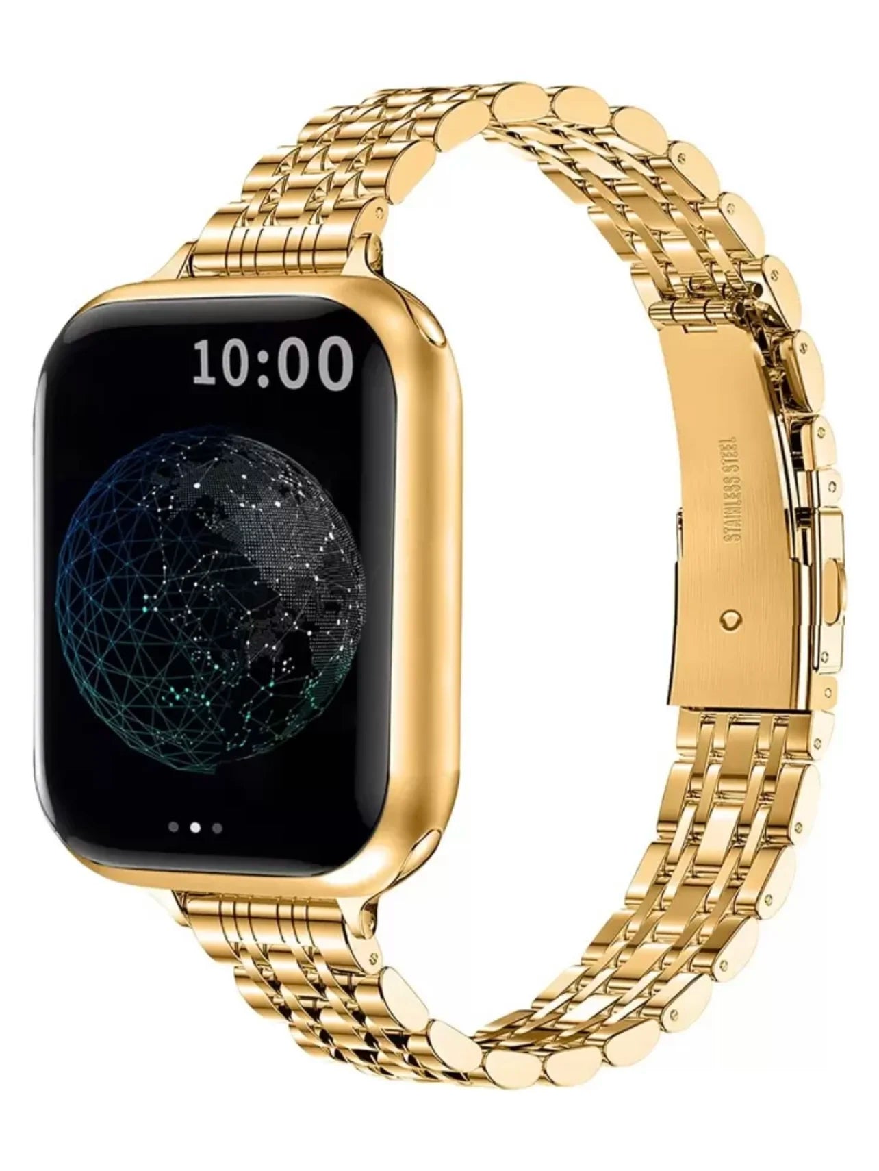 Luxury Two-Tone Stainless Steel Apple Watch Band – Silver & Gold Link Bracelet