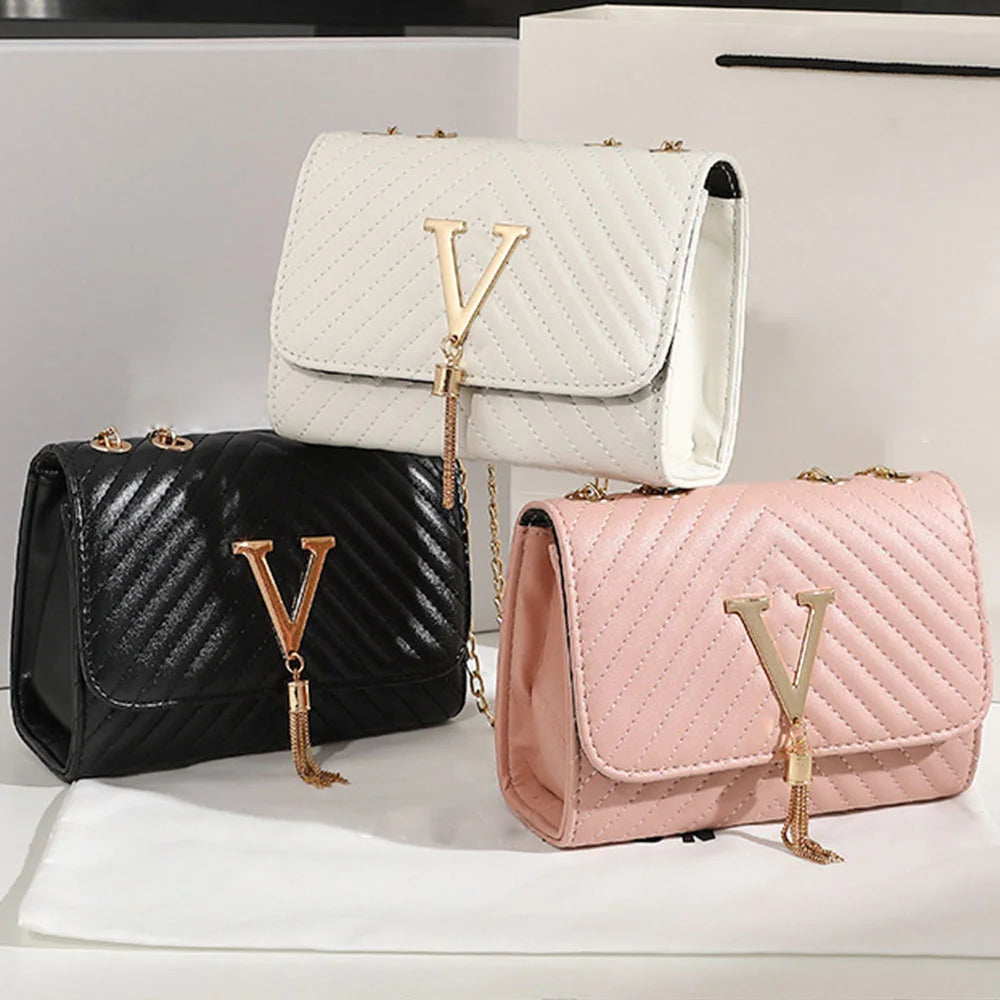Small Luxury PU Leather Shoulder Bag – Crossbody Chain Purse