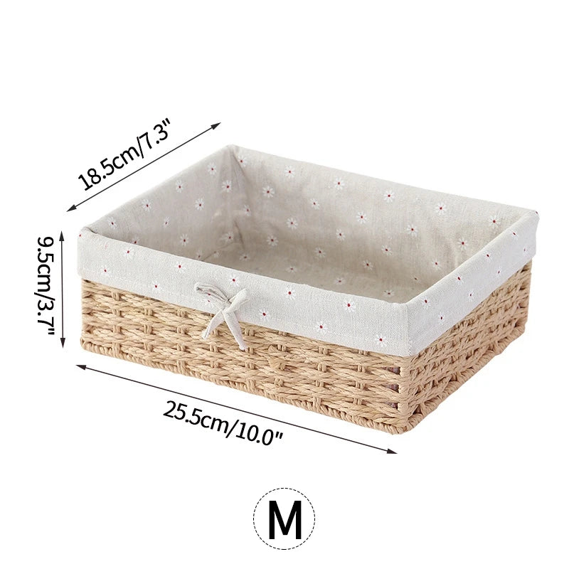 Wicker Storage Basket with Lid