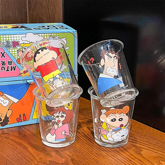 Crayon Shin-chan Cartoon Glass Cup Set