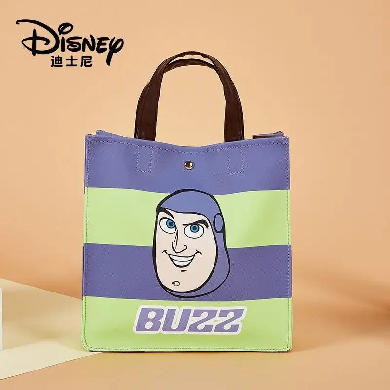 Disney Cartoon Tote Bag – Large Capacity Kawaii Stitch & Winnie the Pooh Canvas Bag