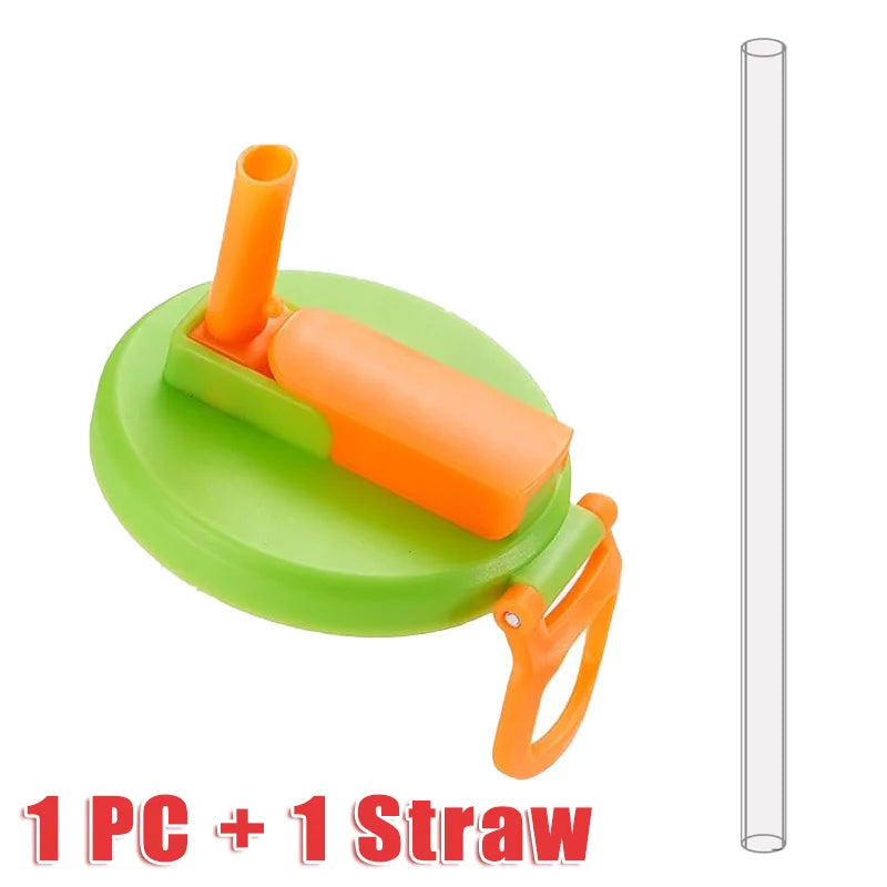 Reusable Soda Can Straw Lid – Leak-proof Cover with Built-in Straw