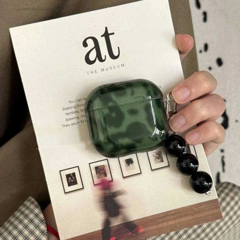 Translucent Green Amber AirPods Case – Unique Gem-Like Elegance