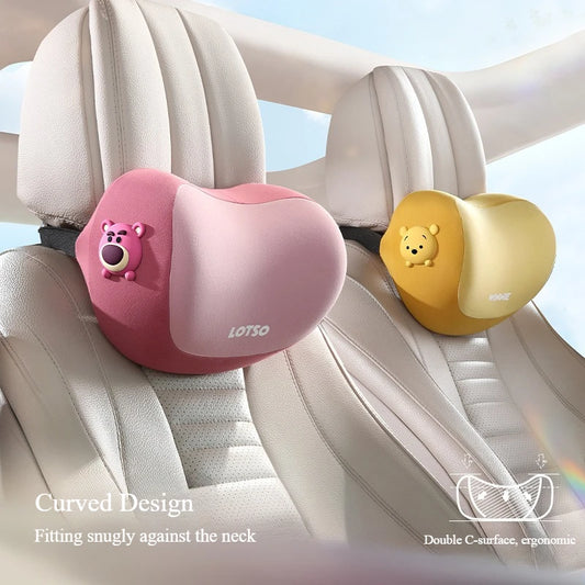Cartoon Car Headrest Pillow – Cute Mickey & Minnie Neck Support