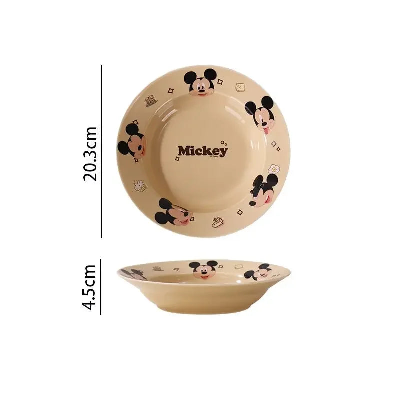 Disney Mickey Minnie Donald Daisy Ceramic Tableware Bowls & Plates Set