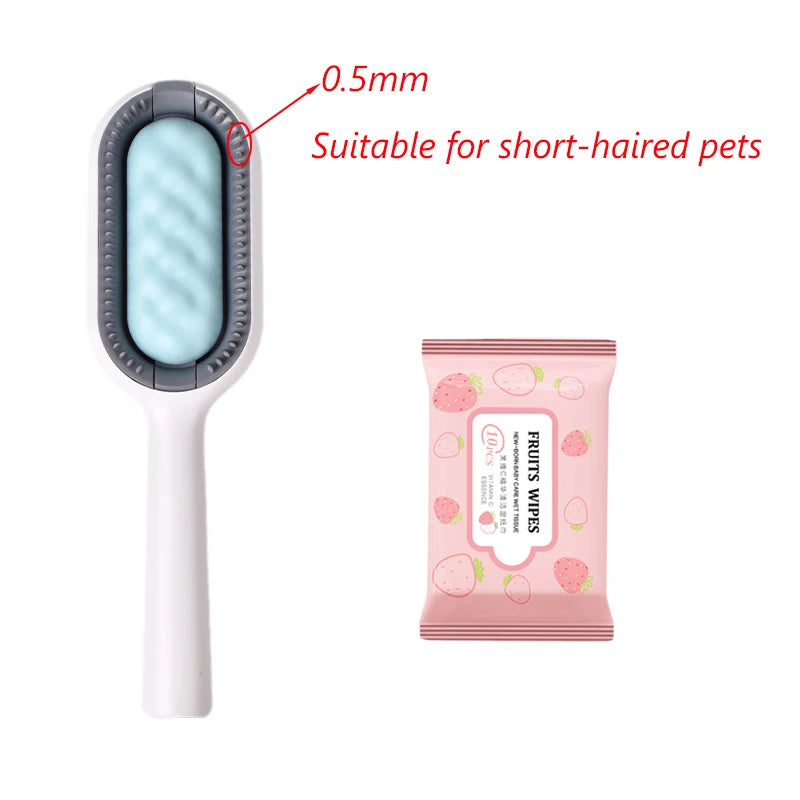 Pet Hair Removal Brush with Wipes – Easy & Efficient Cleaning for Cats & Dogs