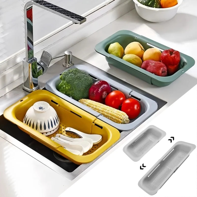 Adjustable Sink Basket & Drainer Organizer