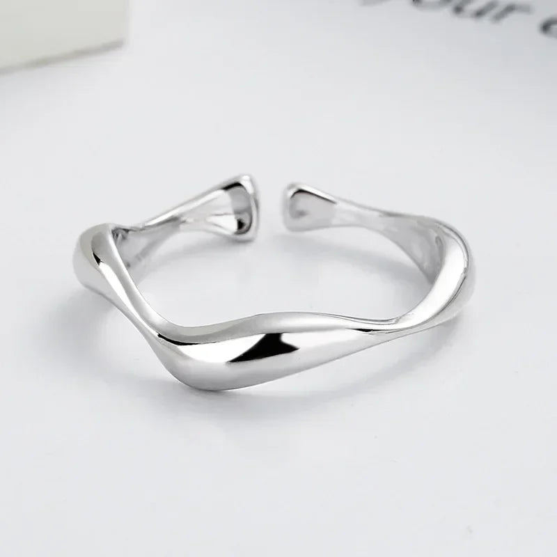 Adjustable Minimalist Wave Rings – Multiple Designs