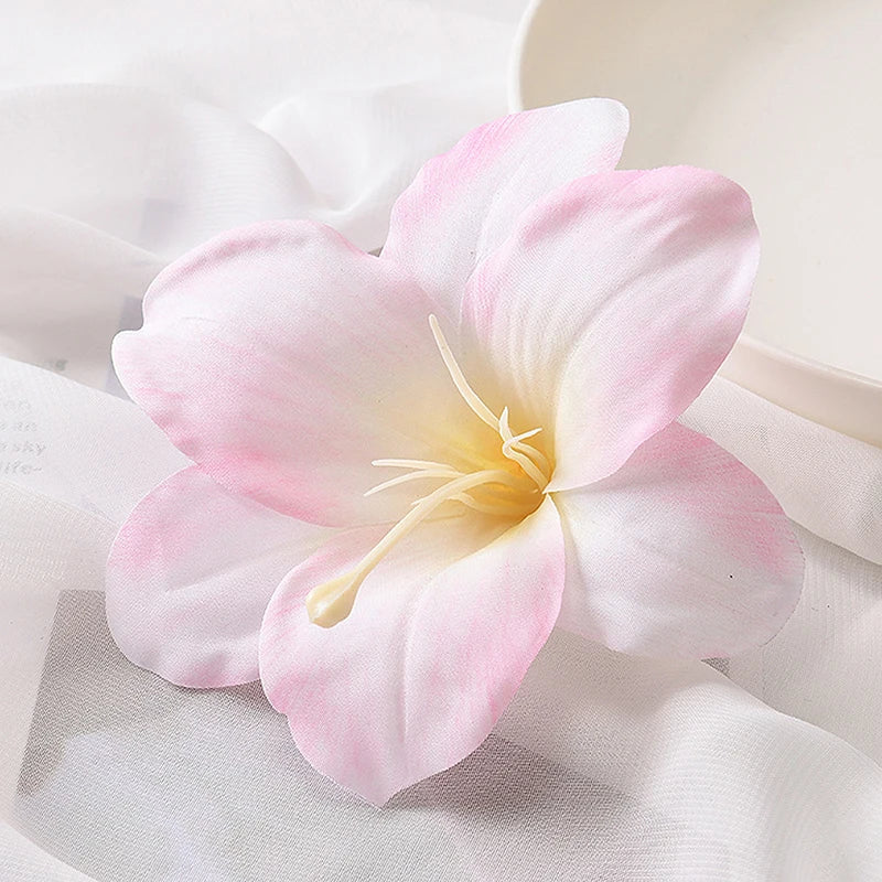 Hawaiian Flower Hair Clip – Plumeria/Hibiscus Summer Hair Accessory