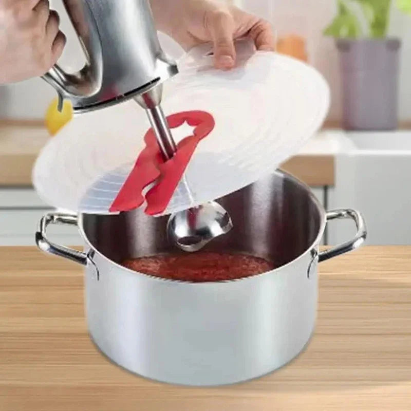 Anti-Splash Silicone Mixing Bowl Cover with Mixer Slot