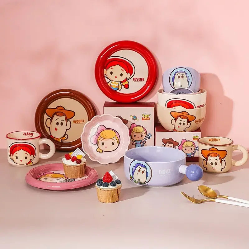 Disney Toy Story Ceramic Bowl with Ball Handle – Woody & Buzz Lightyear Design