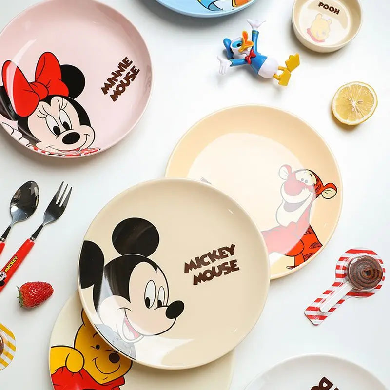 Disney Ceramic Children’s Dinner Plate – Heat Resistant Cartoon Design