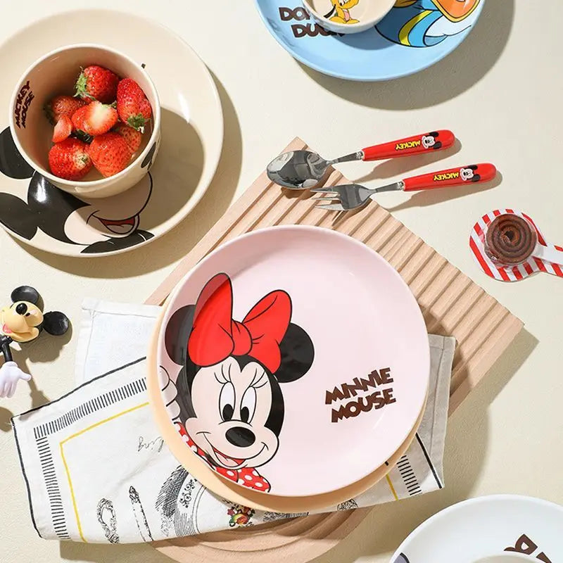 Disney Ceramic Children’s Dinner Plate – Heat Resistant Cartoon Design