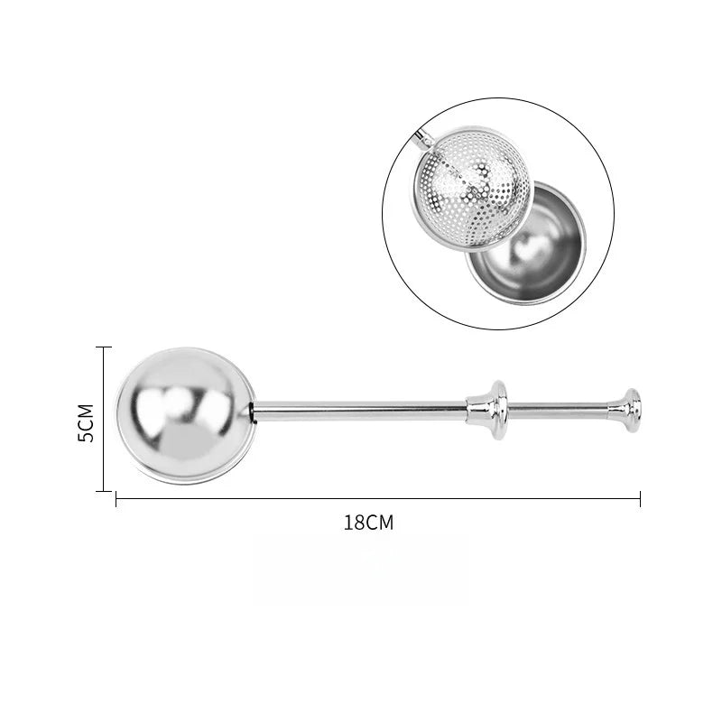 Stainless Steel Tea Infuser Pipe – Curved Handle Filter
