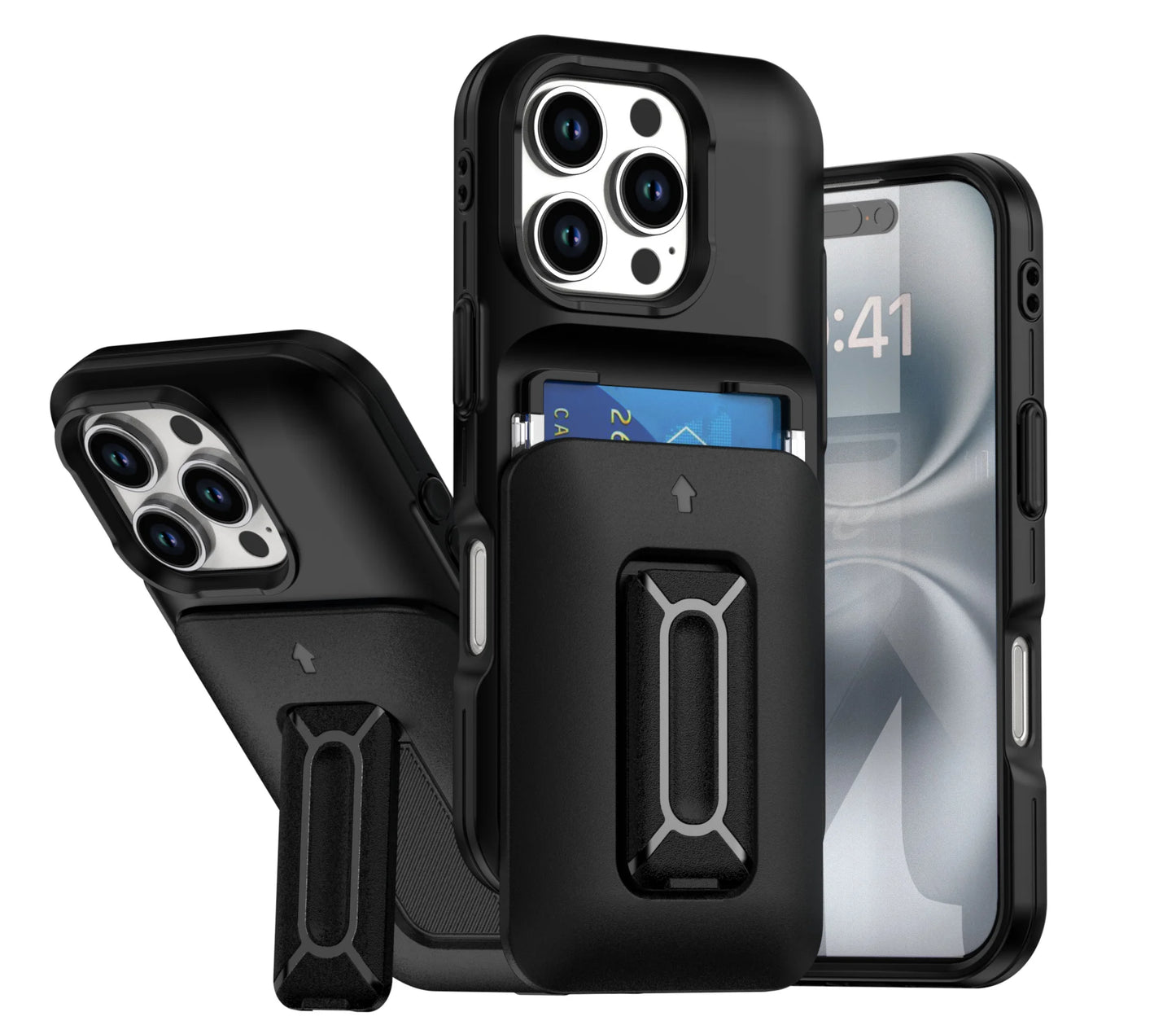 New Korean Sliding Card Holder Kickstand Protective Phone Case for iPhone 11 to iPhone 16 Pro Max – Stylish Multi-Functional Cover