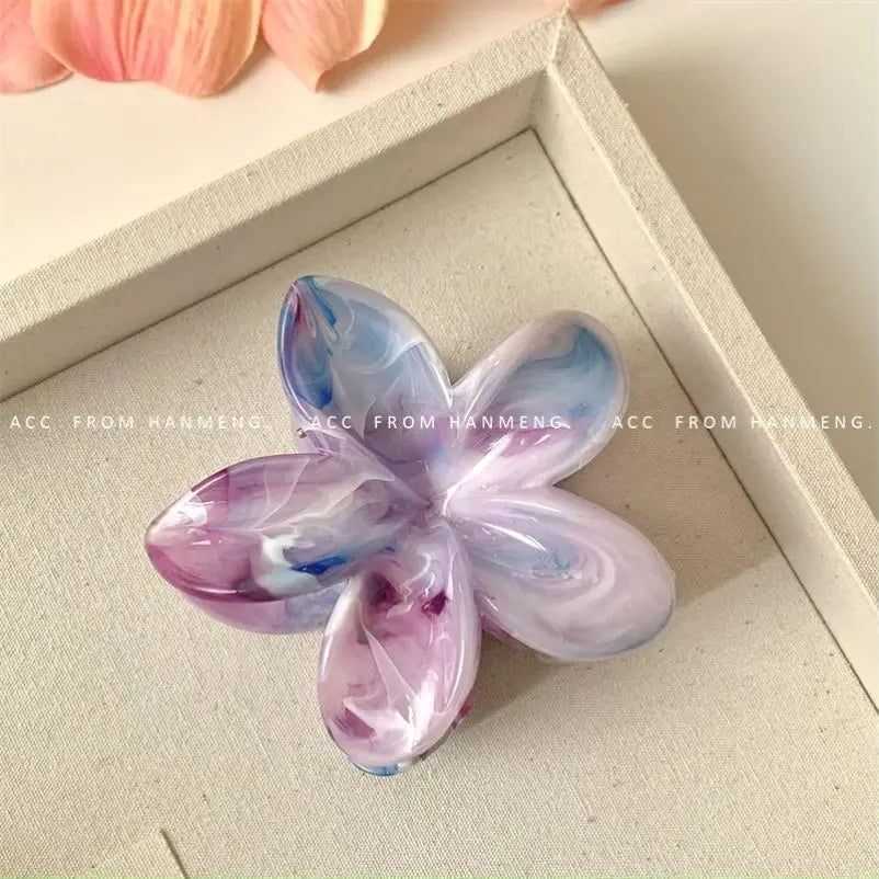 Flower-Shaped Hair Claw Clip – Summer Acrylic Hair Accessory