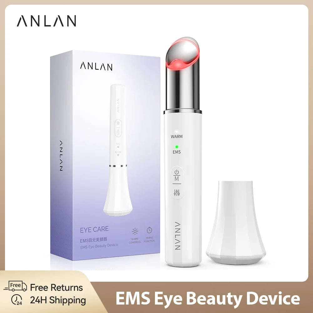 ANLAN EMS Eye Beauty Device – Microcurrent Eye Massager for Eye Bags, Dark Circles, and Lifting
