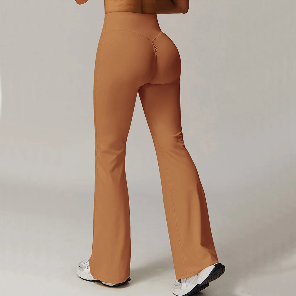 High-Waist Flare Workout Leggings – Multi Colors