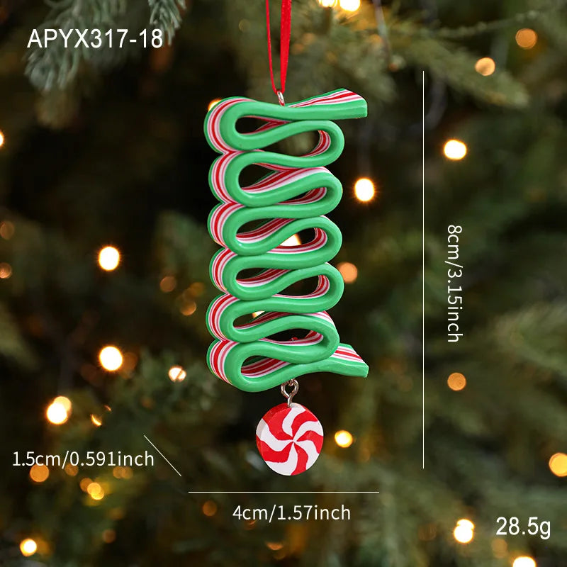 Christmas Candy Cane Ornament – Glitter Hanging Holiday Decoration