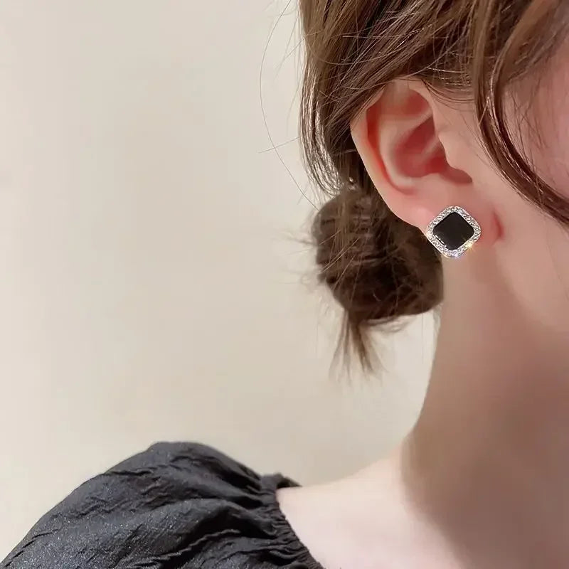 Elegant Women’s Stud Earrings – Assorted Designs with Zircon & Resin