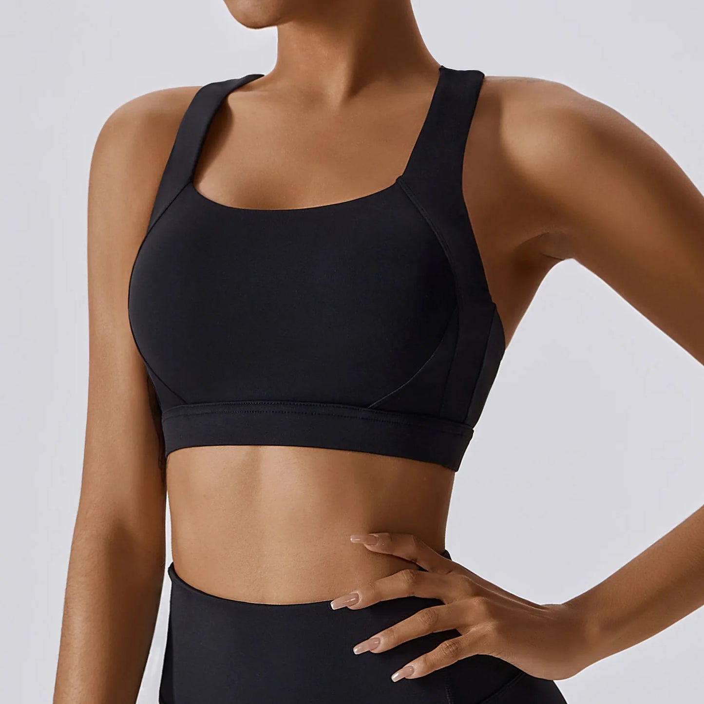 Cross Back Sports Bra – High Support Shockproof Yoga & Gym Crop Top (Multi Colors)