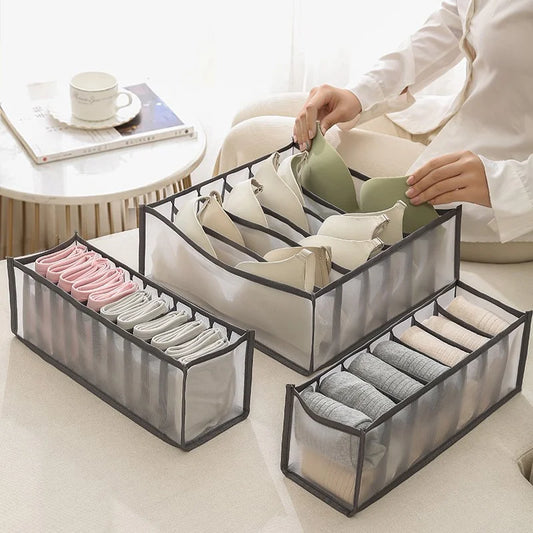Foldable Mesh Drawer Clothes Organizer