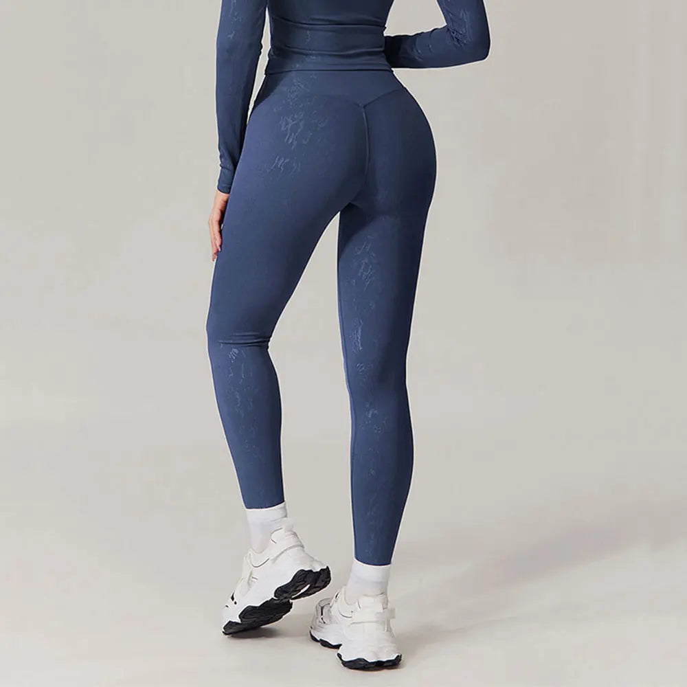 Printed High-Waist Scrunch Butt Leggings